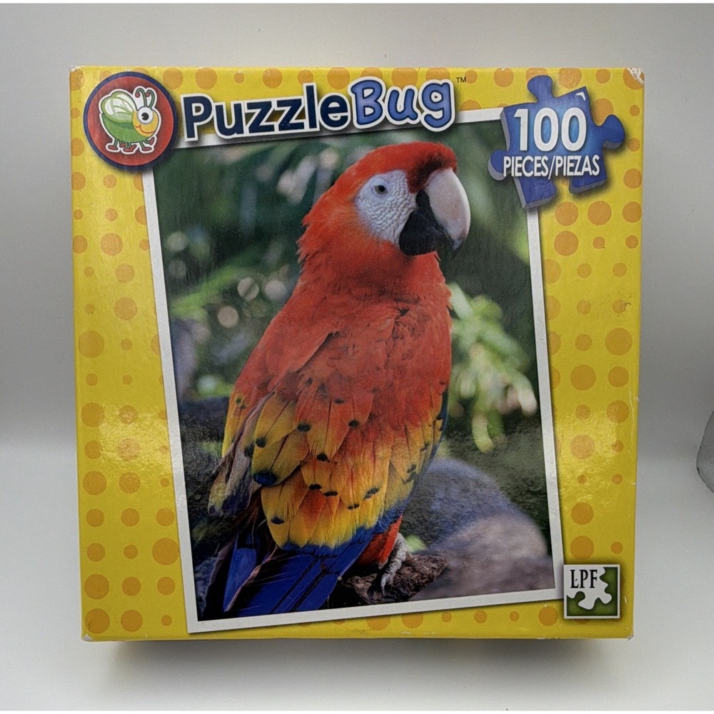 PuzzleBug 100 Piece Parrot Jigsaw Puzzle Interlocking Bird 3701 2014